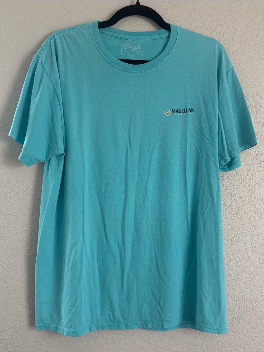 Magellan Outdoors Men's Size Large Light Blue Merlin Short Sleeves Tee Shirt
